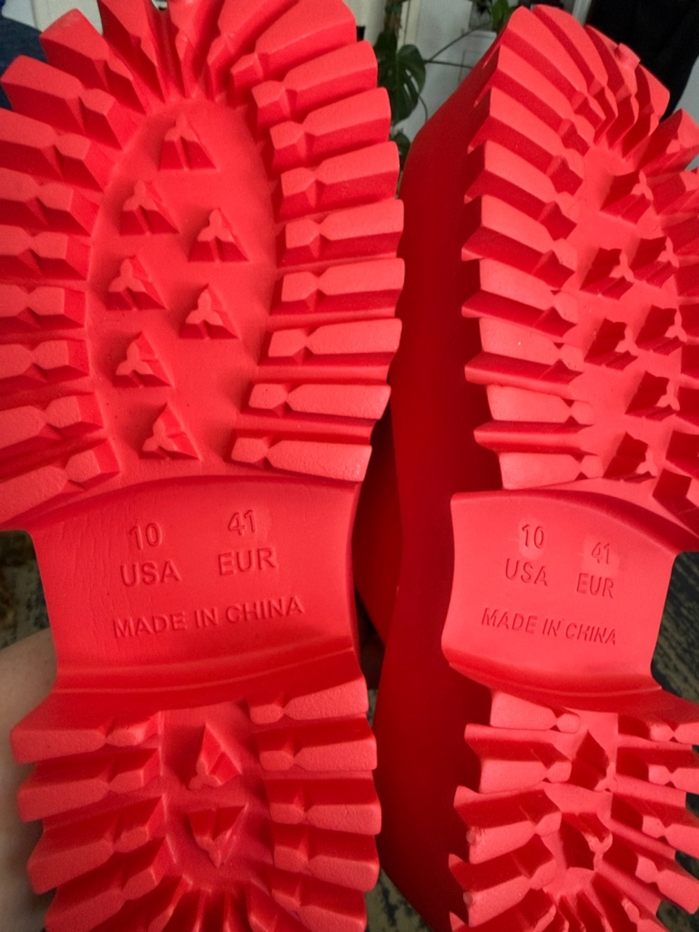 Jeffrey Campbell Red Chunky Platform Mules - Picture 5 of 5
